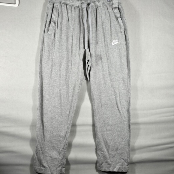 Nike Mens Large Straight Leg Drawstring Waistline Gray Lounge - Picture 1 of 8